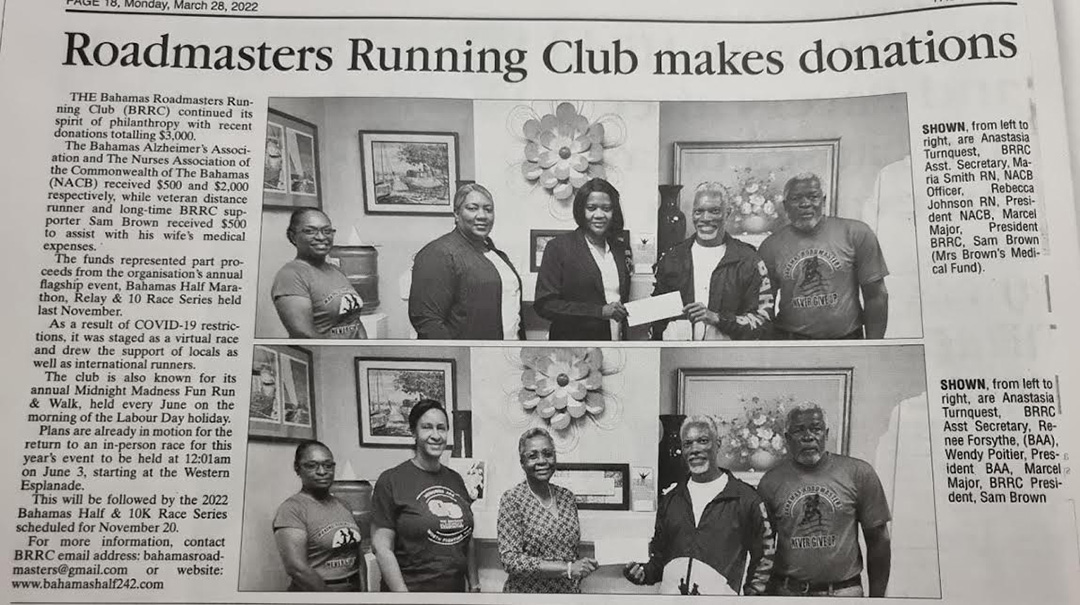 Bahamas Half 2021 Charity Donation